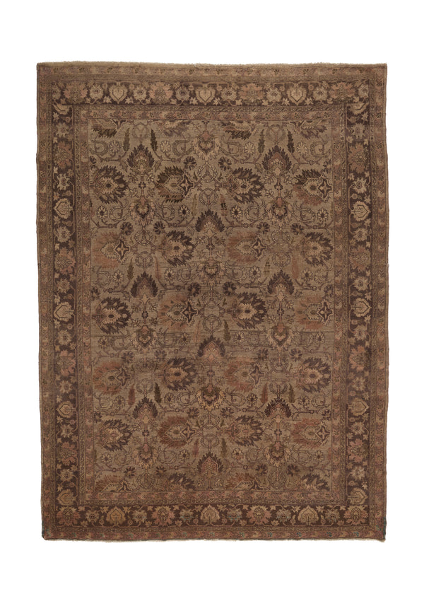 27919 Persian Rug Malayer Handmade Area Antique Tribal 8'9'' x 12'0'' -9x12- Whites Beige Brown Floral Design