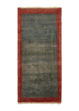 28019 Persian Rug Gabbeh Handmade Area Tribal 2'8'' x 5'5'' -3x5- Blue Open Plain Design