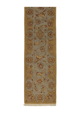28236 Persian Rug Mahal Handmade Runner Tribal 2'6'' x 10'8'' -3x11- Yellow Gold Blue Floral Design