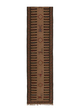 28465 Persian Rug Quchan Handmade Runner Tribal 2'0'' x 12'1'' -2x12- Whites Beige Black Unusual Animals Open Field Design