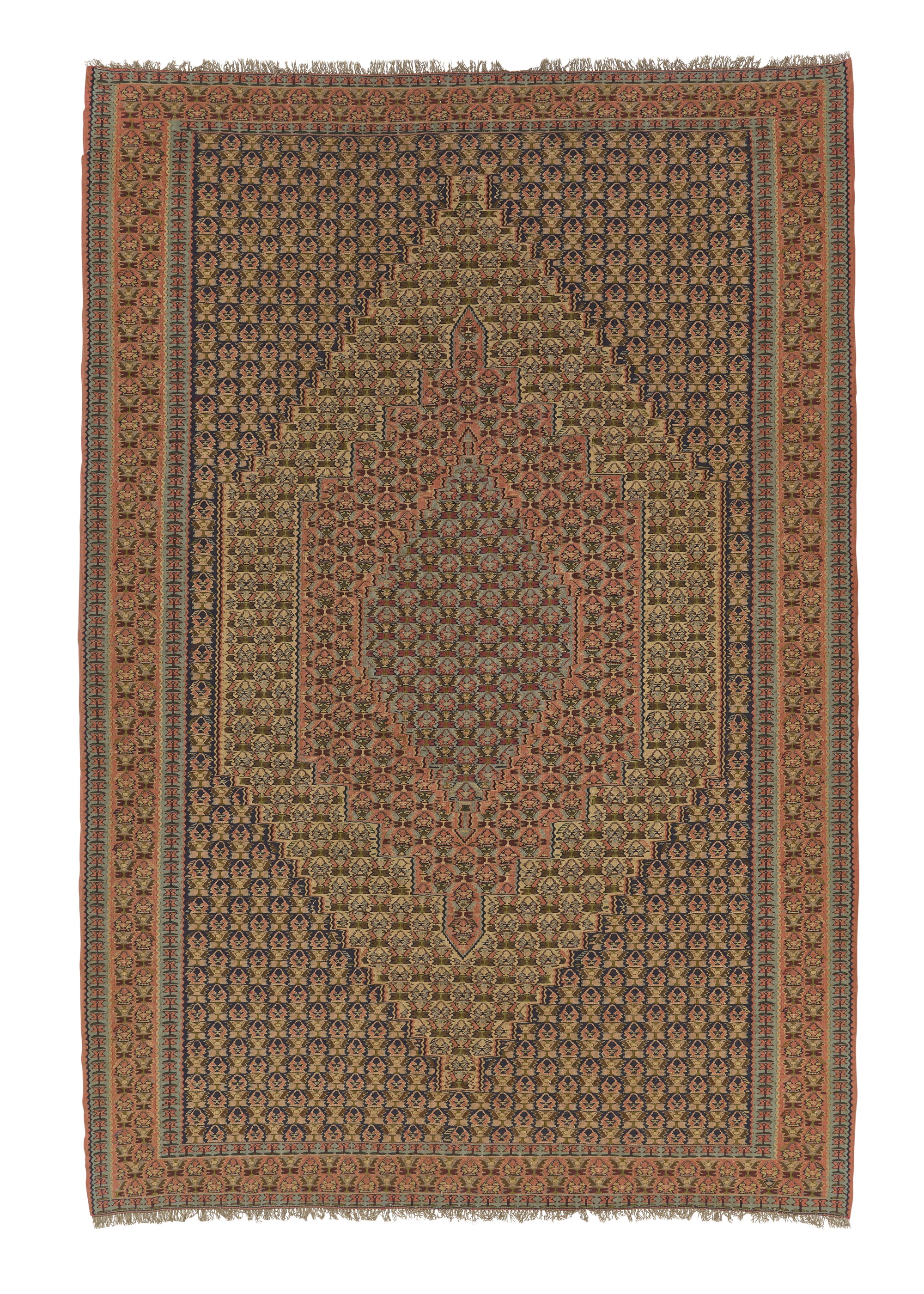 Persian Rug Sanandaj Handmade Area Tribal 6'9