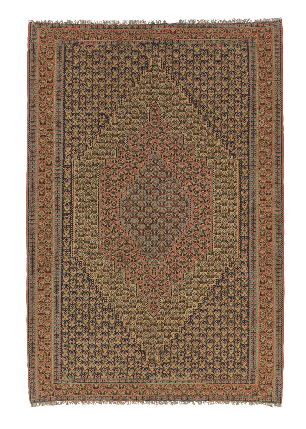 Persian Rug Sanandaj Handmade Area Tribal 6'9