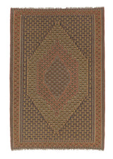 28485 Persian Rug Sanandaj Handmade Area Tribal 6'9'' x 9'10'' -7x10- Orange Geometric Design