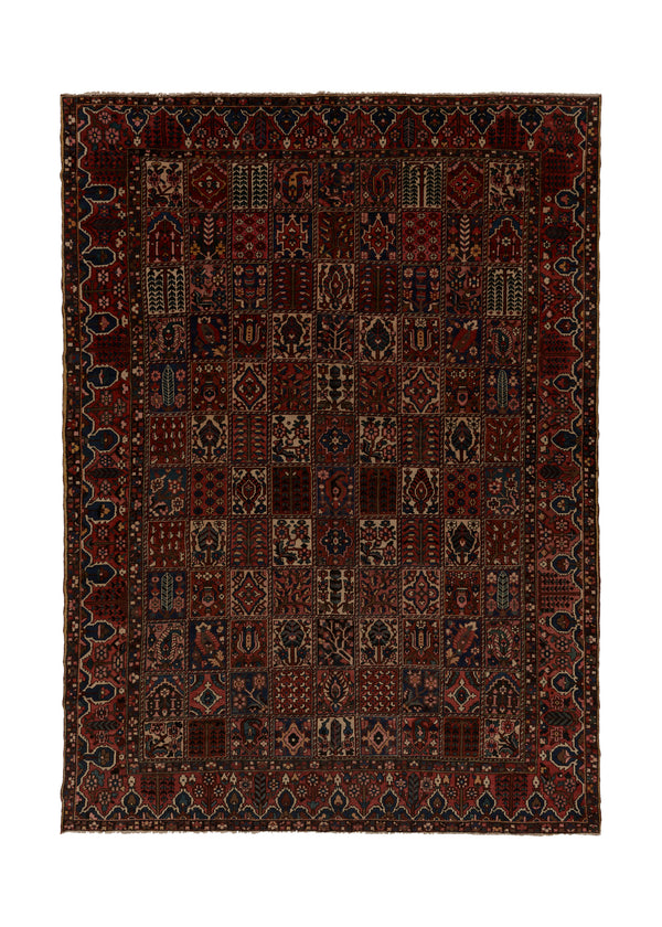 28527 Persian Rug Bakhtiari Handmade Area Tribal Vintage 11'6'' x 15'10'' -12x16- Red Garden Design