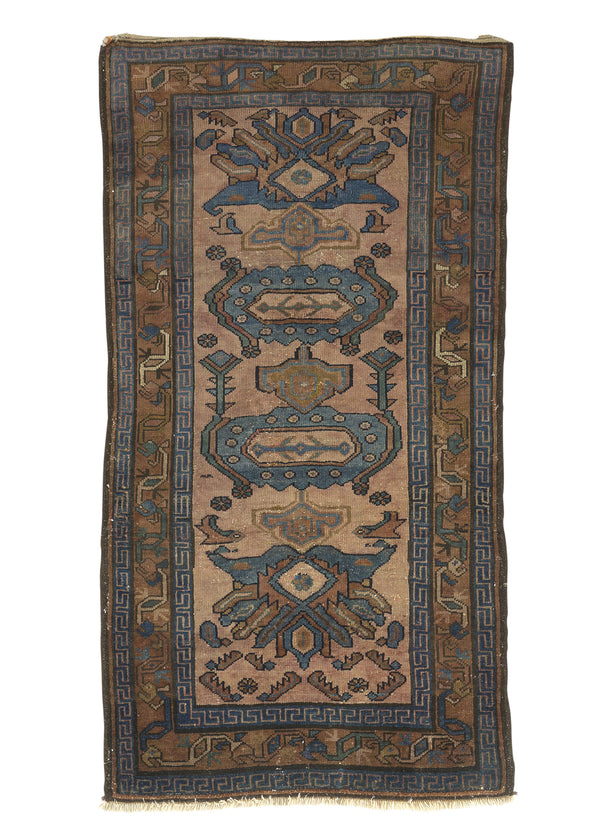 28558 Persian Rug Malayer Handmade Area Antique Tribal 2'10'' x 5'1'' -3x5- Brown Blue Floral Design