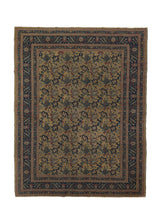 28570 Persian Rug Tabriz Handmade Area Antique Traditional 9'2'' x 11'9'' -9x12- Whites Beige Blue Floral Design