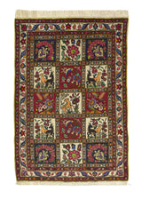 28620 Persian Rug Bakhtiari Handmade Area Traditional Tribal 3'4'' x 5'0'' -3x5- Multi-color Red Garden Animals Design