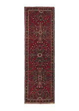 28630 Persian Rug Hamadan Handmade Runner Tribal 2'6'' x 8'2'' -3x8- Red Floral Design