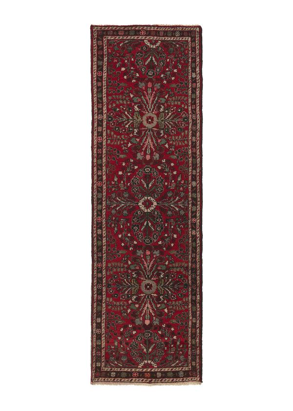 28630 Persian Rug Hamadan Handmade Runner Tribal 2'6'' x 8'2'' -3x8- Red Floral Design