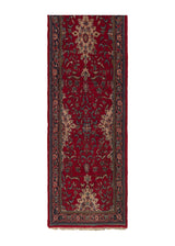 28634 Persian Rug Sarouk Handmade Runner Traditional 2'10'' x 13'10'' -3x14- Red Floral Design