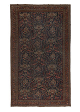 28680 Persian Rug Mahal Handmade Area Antique Tribal 10'10'' x 18'7'' -11x19- Blue Red Mostofi Floral Design