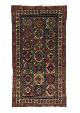 28822 Persian Rug Kashmar Handmade Area Runner Antique Tribal 3'10'' x 7'1'' -4x7- Multi-color Whites Beige Red Geometric Design