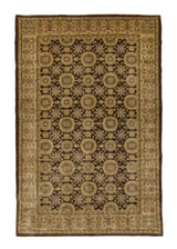 28957 Oriental Rug Pakistani Handmade Area Transitional 6'0'' x 9'0'' -6x9- Brown Whites Beige Oushak Design