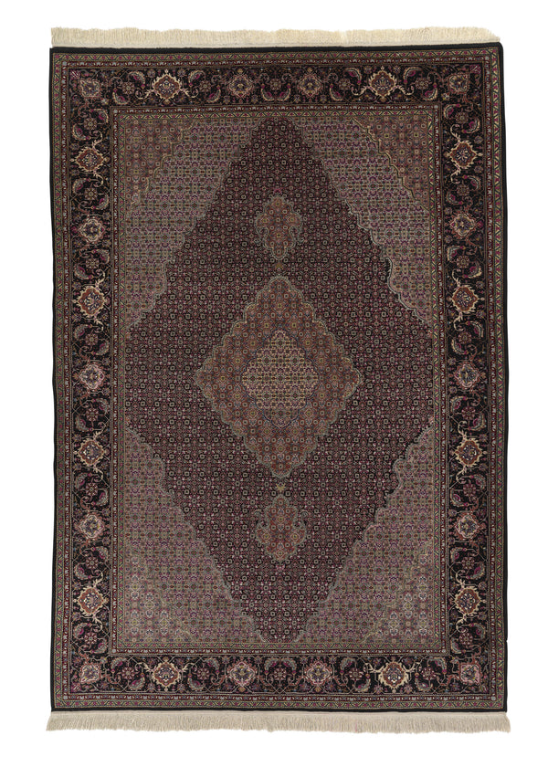 30123 Oriental Rug Chinese Handmade Area Traditional 6'9'' x 9'9'' -7x10- Pink Blue Mahi Fish Design