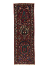30295 Persian Rug Bakhtiari Handmade Runner Tribal 4'2'' x 11'10'' -4x12- Red Green Garden Design