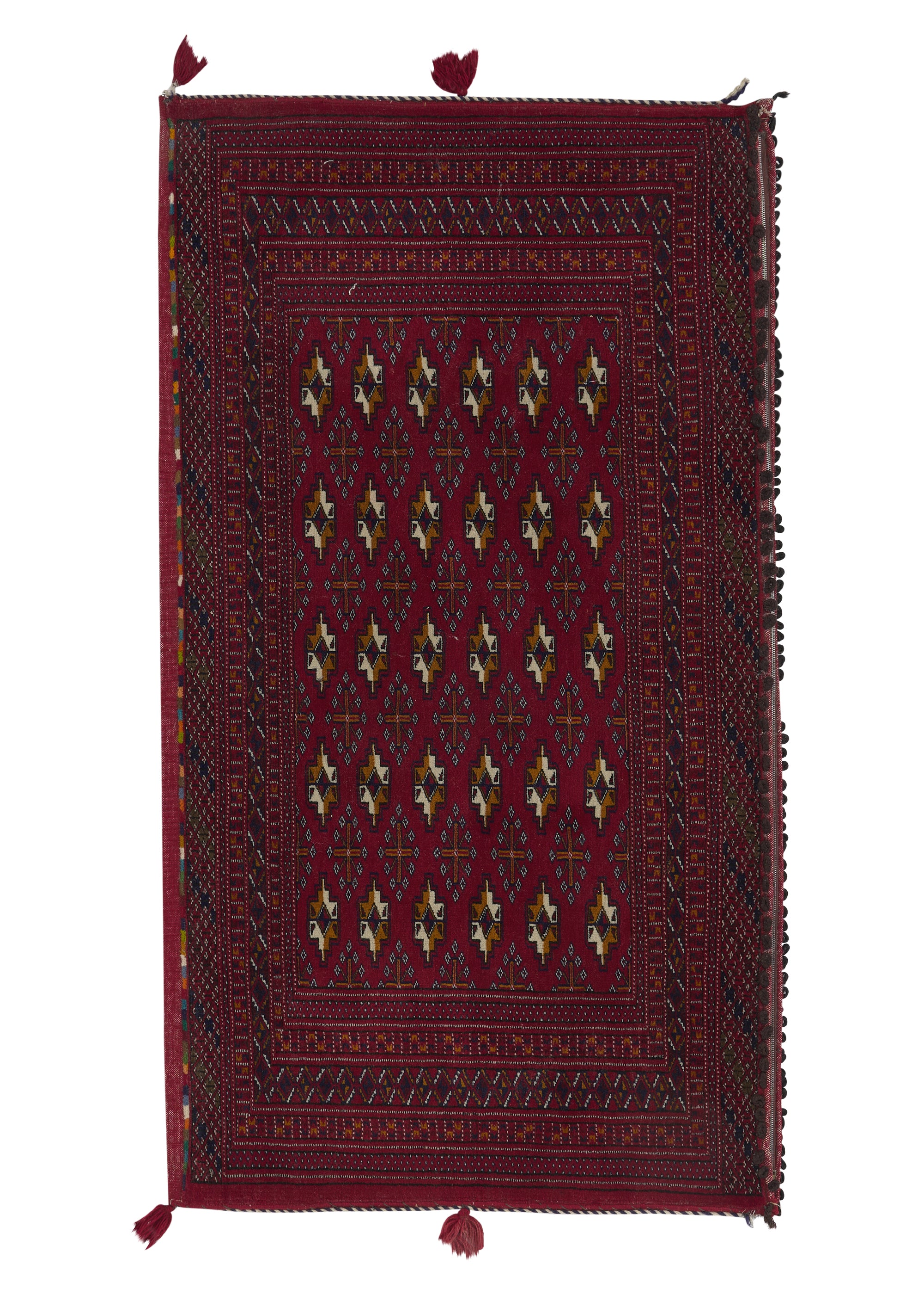 Rugsource Tapis rouge marocain Trellis fabriqué à la main 7 x 10