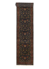 30588 Oriental Rug Indian Handmade Runner Traditional 2'7'' x 16'0'' -3x16- Blue Red Floral Design