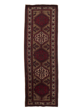 30598 Persian Rug Sarab Handmade Runner Antique Tribal 3'6'' x 10'5'' -4x10- Red Geometric Design