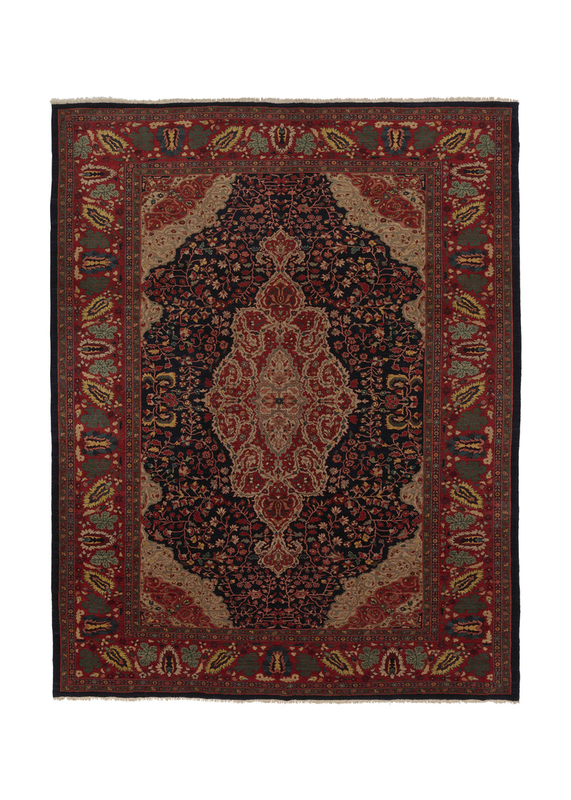 30605 Persian Rug Farahan Handmade Area Traditional 10'6'' x 13'5'' -11x13- Red Blue Green Floral Design