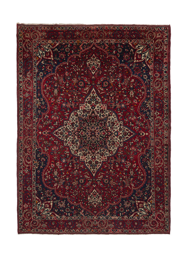 30695 Persian Rug Bakhtiari Handmade Area Tribal 8'9'' x 12'3'' -9x12- Red Floral Design