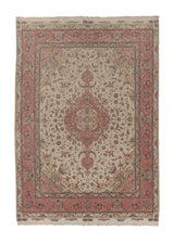 30754 Persian Rug Tabriz Handmade Area Traditional 9'9'' x 13'4'' -10x13- Whites Beige Pink Naghsh Floral Design