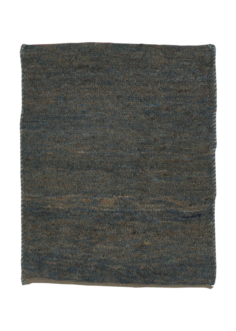 30926 Persian Rug Gabbeh Handmade Area Tribal 1'7'' x 2'0'' -2x2- Blue Open Design