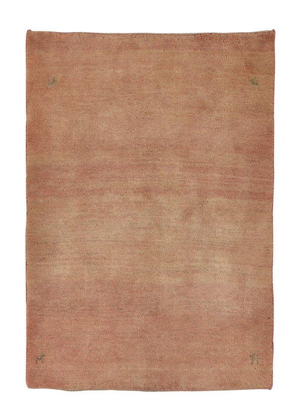 30968 Persian Rug Gabbeh Handmade Area Tribal 3'3'' x 4'8'' -3x5- Pink Open Design
