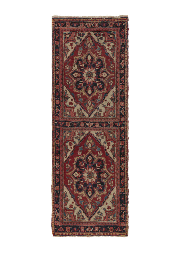 31078 Persian Rug Ahar Handmade Runner Tribal 2'6'' x 7'1'' -3x7- Red Floral Design