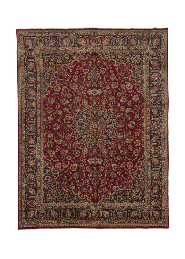 31107 Persian Rug Najafabad Handmade Area Traditional 9'6'' x 12'4'' -10x12- Red Floral Design