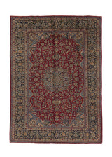 31113 Persian Rug Najafabad Handmade Area Traditional 9'9'' x 13'7'' -10x14- Red Blue Toranj Mehrab Floral Design