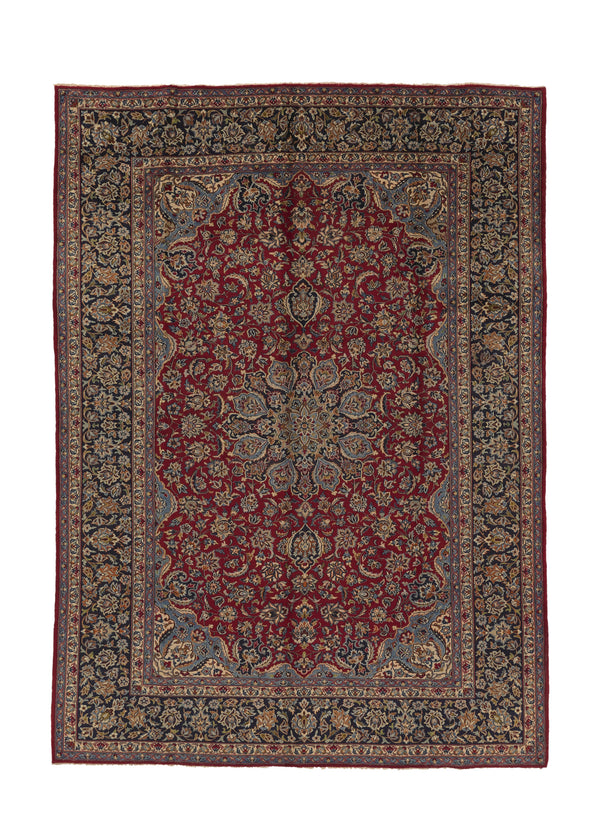 31113 Persian Rug Najafabad Handmade Area Traditional 9'9'' x 13'7'' -10x14- Red Blue Toranj Mehrab Floral Design