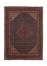 31119 Persian Rug Mahal Handmade Area Tribal 9'7'' x 13'3'' -10x13- Blue Red Herati Design