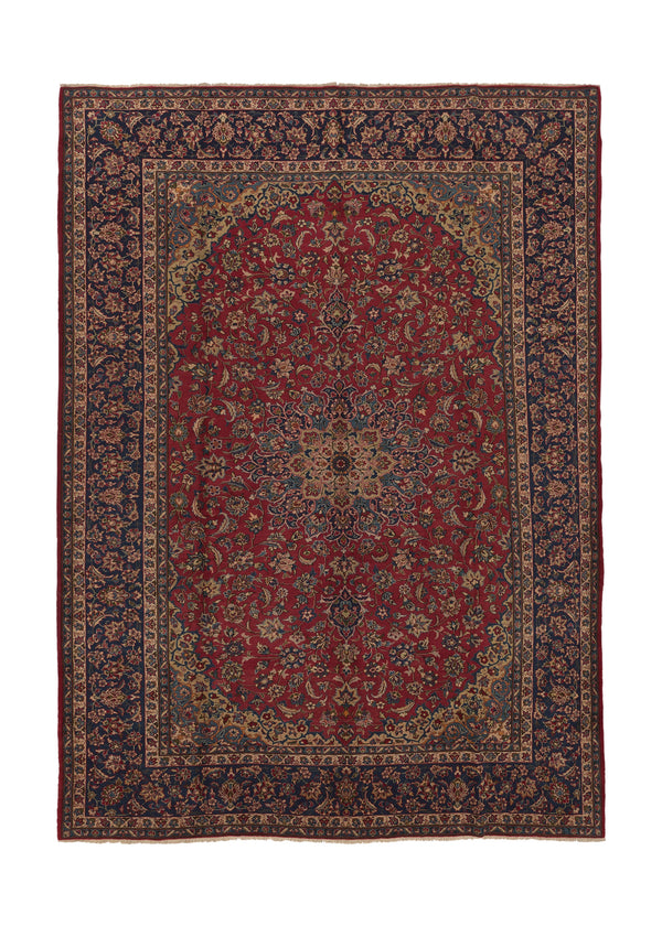 31121 Persian Rug Najafabad Handmade Area Traditional 10'0'' x 13'11'' -10x14- Red Blue Floral Design