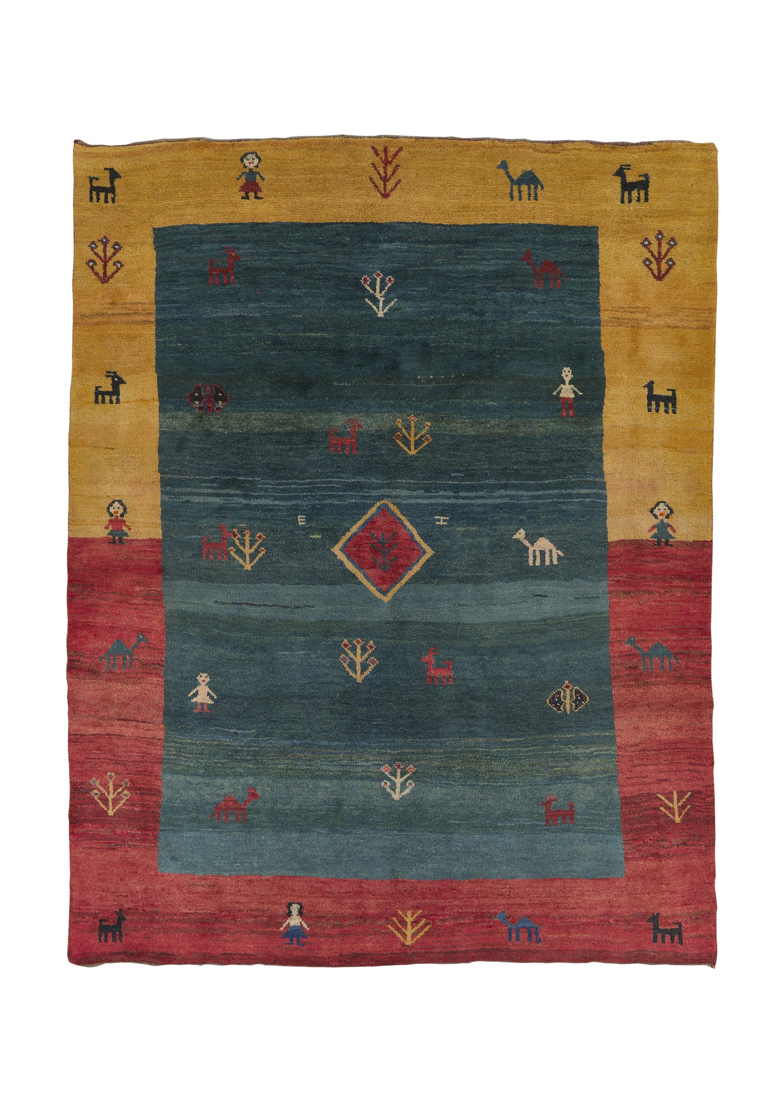 Persian Rug Gabbeh Handmade Area Tribal 6'4