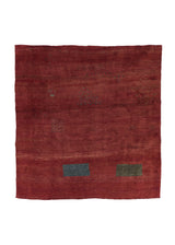31235 Persian Rug Gabbeh Handmade Area Square Tribal 7'3'' x 7'7'' -7x8- Red Open Design