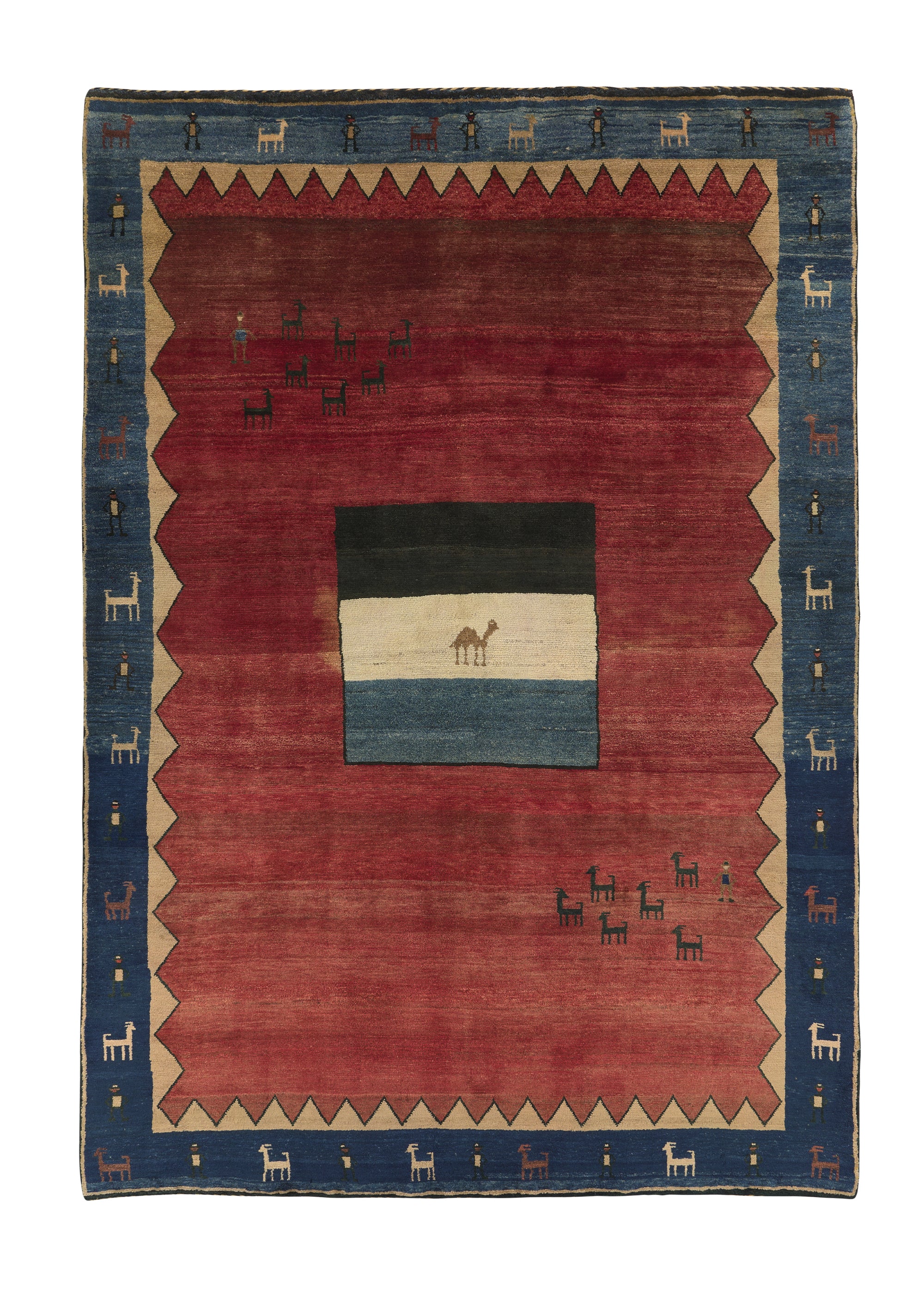 Fine Vintage Persian Gabbeh Rug 6'0” X 7'0”