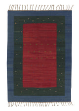 31396 Persian Rug Shiraz Handmade Area Tribal 4'11'' x 7'5'' -5x7- Red Open Kilim Design