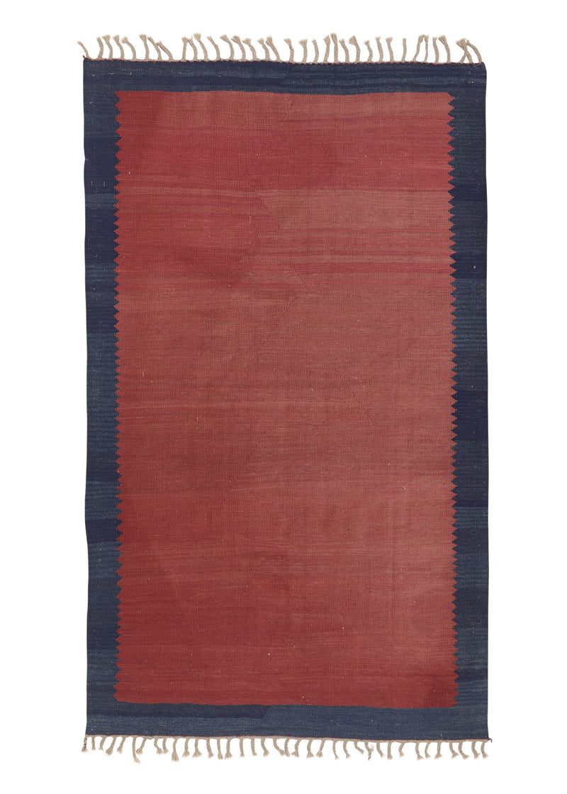 31501 Persian Rug Shiraz Handmade Area Tribal 3'10'' x 6'6'' -4x7- Red Open Kilim Design