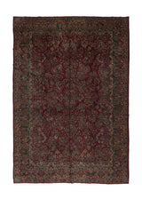 31528 Persian Rug Sarouk Handmade Area Traditional Vintage 10'5'' x 15'3'' -10x15- Red Floral Design