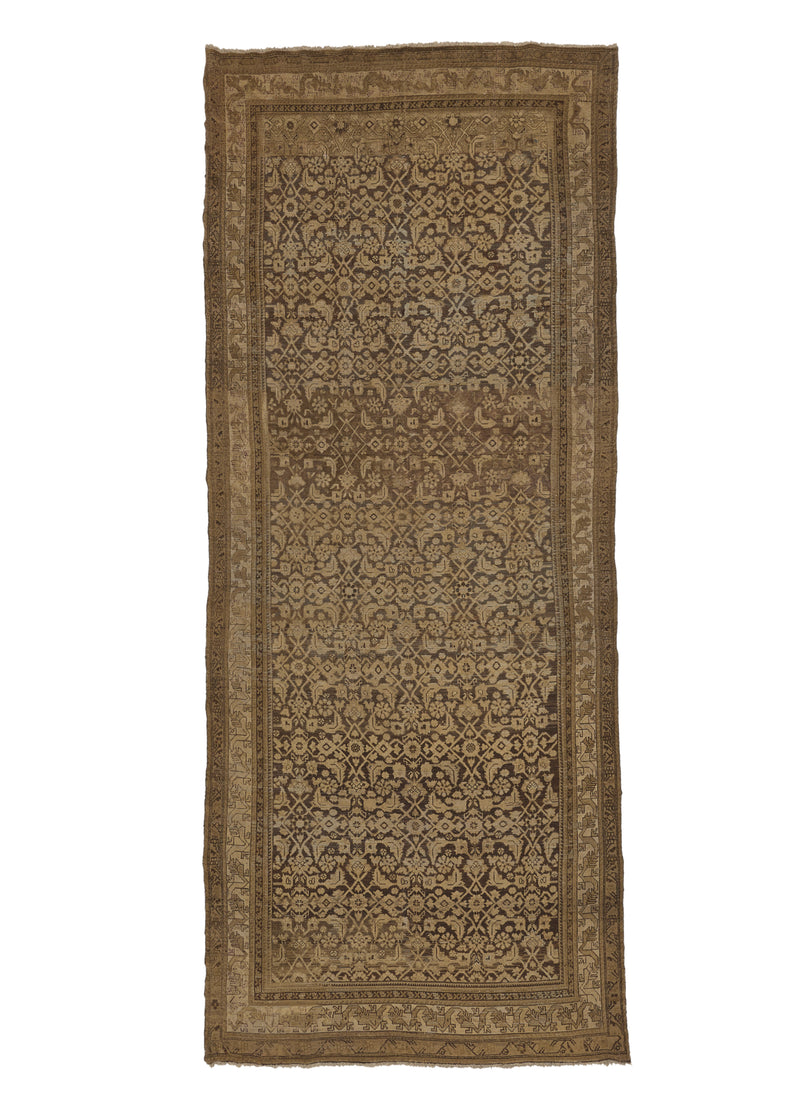 31684 Persian Rug Malayer Handmade Area Antique Tribal 6'2'' x 19'6'' -6x20- Whites Beige Brown Herati Design