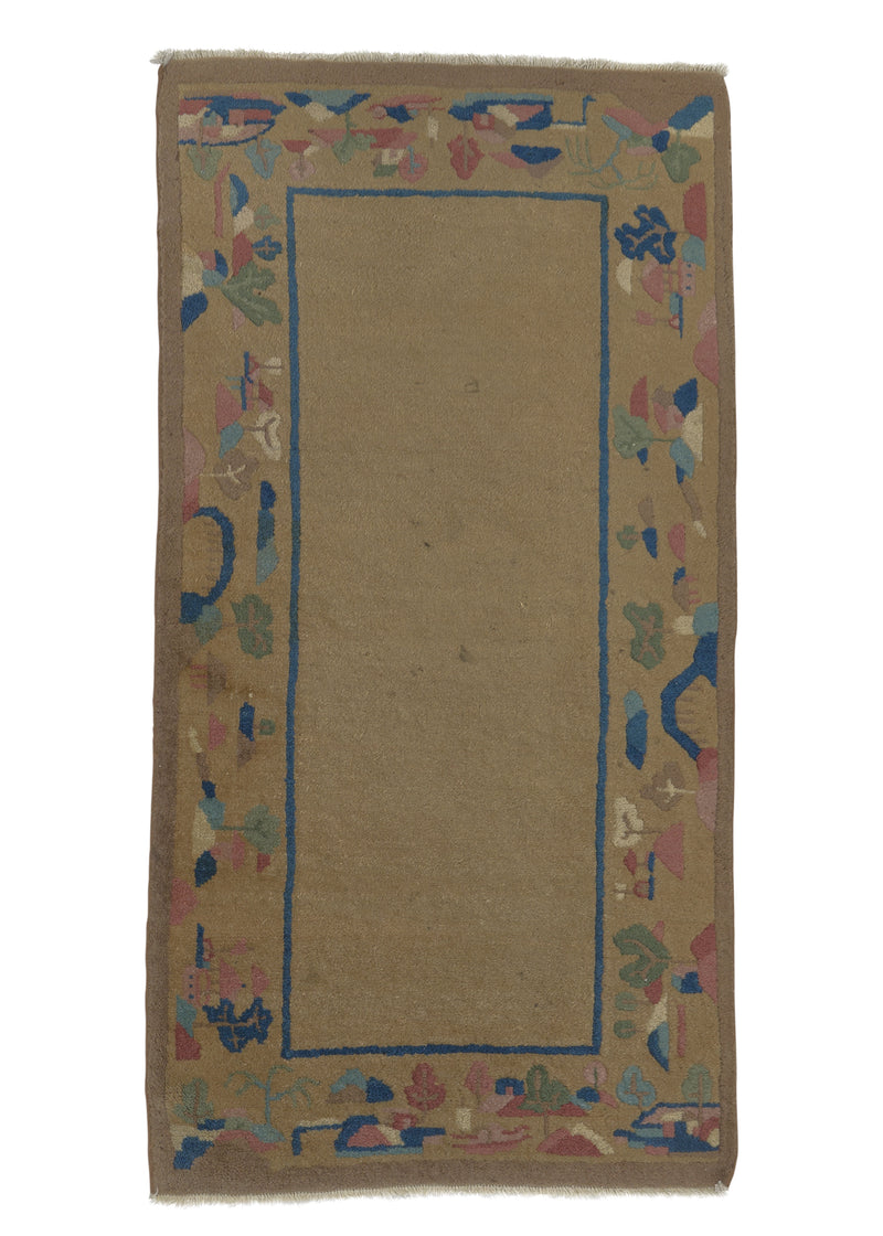 31826 Oriental Rug Chinese Handmade Area Traditional 2'1'' x 3'11'' -2x4- Whites Beige Pictorial Nichols Design