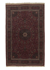 31892 Persian Rug Mashhad Handmade Area Traditional 11'2'' x 17'7'' -11x18- Red Blue Sheikh Safi Floral Design