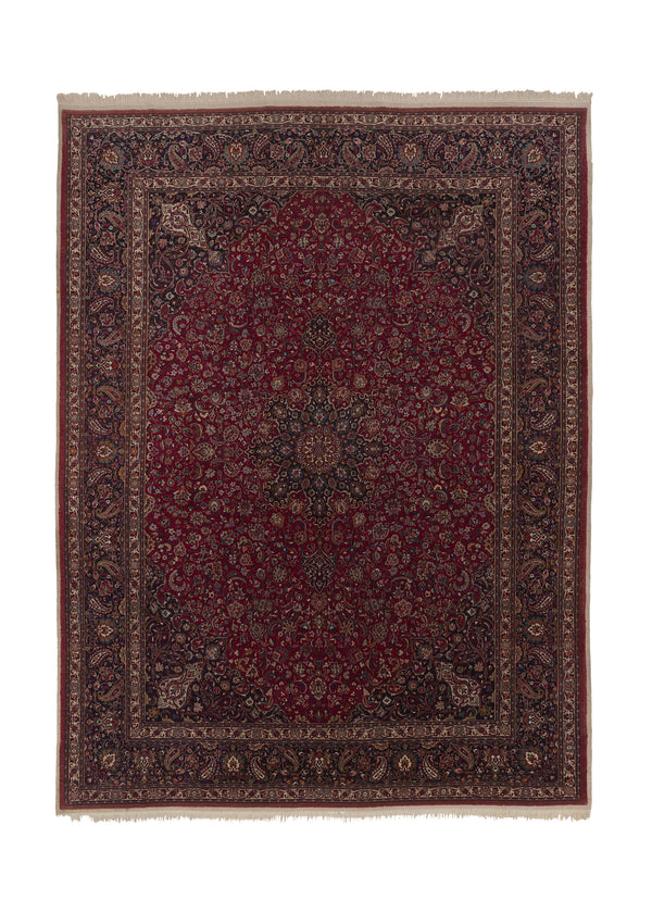 31893 Persian Rug Mashhad Handmade Area Traditional 10'1'' x 13'1'' -10x13- Red Floral Design