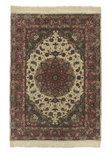 31973 Oriental Rug Chinese Handmade Area Traditional 4'7'' x 6'5'' -5x6- Pink Green Whites Beige Floral Design