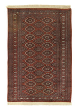 32158 Oriental Rug Pakistani Handmade Area Tribal 4'0'' x 6'0'' -4x6- Orange Bokhara Design