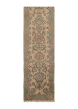 32271 Persian Rug Kerman Handmade Runner Traditional 2'6'' x 18'6'' -3x19- Whites Beige Floral Design