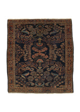 32359 Persian Rug Lilihan Handmade Area Antique Traditional 5'4'' x 6'0'' -5x6- Blue Orange Floral Design