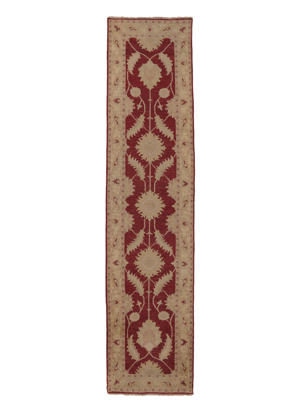 32459 Oriental Rug Pakistani Handmade Runner Transitional 2'9'' x 13'8'' -3x14- Whites Beige Red Oushak Design