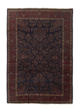 32482 Persian Rug Sarouk Handmade Area Antique Traditional 11'10'' x 17'2'' -12x17- Blue Red Floral Design