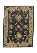32505 Oriental Rug Pakistani Handmade Area Transitional 2'1'' x 2'9'' -2x3- Brown Floral Design